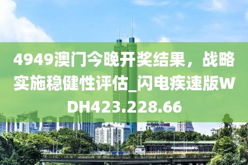 4949澳门今晚开奖结果，战略实施稳健性评估_闪电疾速版WDH423.228.66