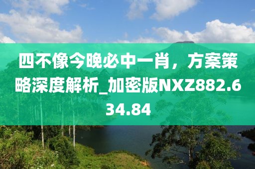 四不像今晚必中一肖，方案策略深度解析_加密版NXZ882.634.84