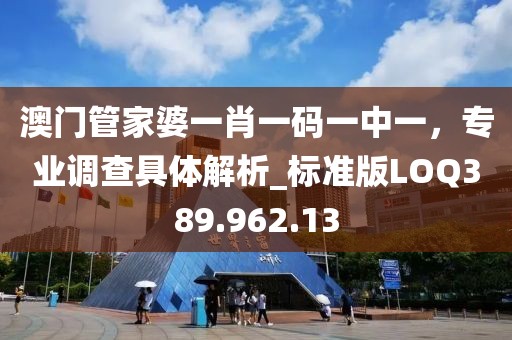 澳门管家婆一肖一码一中一，专业调查具体解析_标准版LOQ389.962.13
