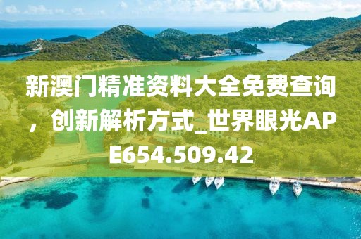 新澳门精准资料大全免费查询，创新解析方式_世界眼光APE654.509.42