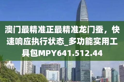 澳门最精准正最精准龙门蚕，快速响应执行状态_多功能实用工具包MPY641.512.44