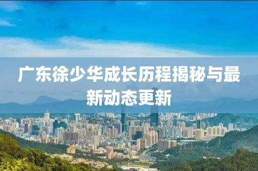 广东徐少华成长历程揭秘与最新动态更新