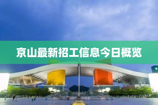 京山最新招工信息今日概览