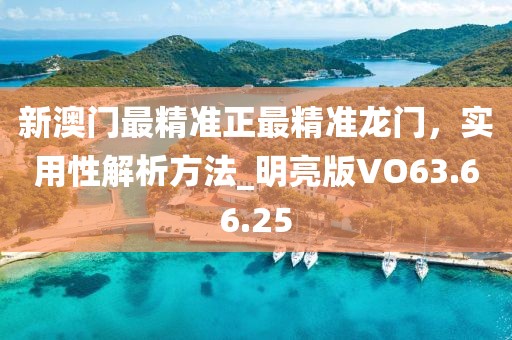 新澳门最精准正最精准龙门，实用性解析方法_明亮版VO63.66.25