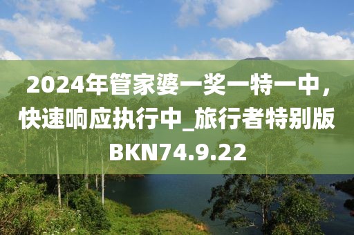 2024年管家婆一奖一特一中，快速响应执行中_旅行者特别版BKN74.9.22