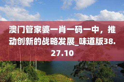 澳门管家婆一肖一码一中，推动创新的战略发展_味道版38.27.10