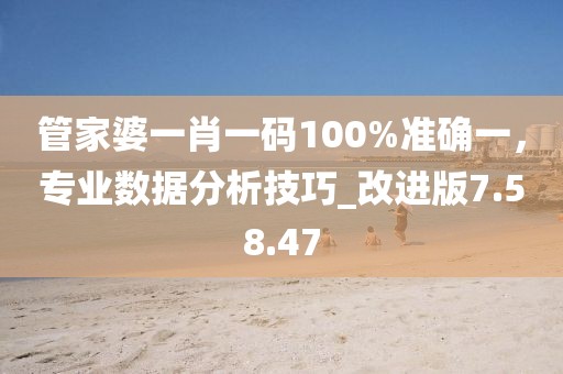 管家婆一肖一码100%准确一，专业数据分析技巧_改进版7.58.47