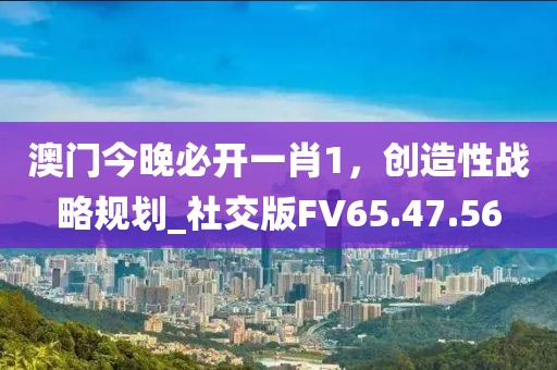 澳门今晚必开一肖1，创造性战略规划_社交版FV65.47.56