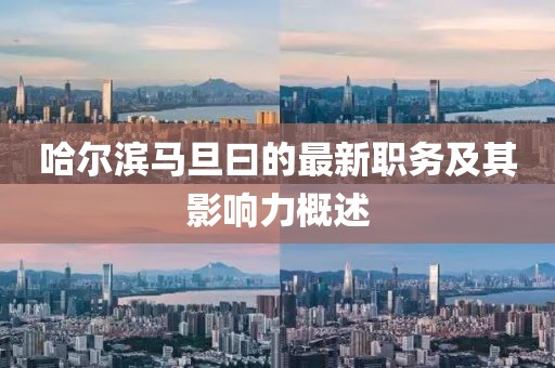 哈尔滨马旦曰的最新职务及其影响力概述
