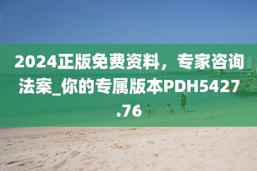 2024正版免费资料，专家咨询法案_你的专属版本PDH5427.76
