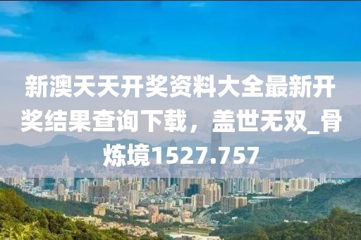 新澳天天开奖资料大全最新开奖结果查询下载，盖世无双_骨炼境1527.757