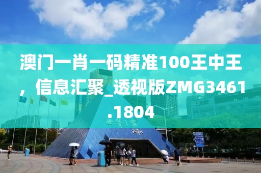 澳门一肖一码精准100王中王，信息汇聚_透视版ZMG3461.1804