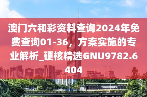 澳门六和彩资料查询2024年免费查询01-36，方案实施的专业解析_硬核精选GNU9782.6404