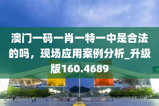澳门一码一肖一特一中是合法的吗，现场应用案例分析_升级版160.4689