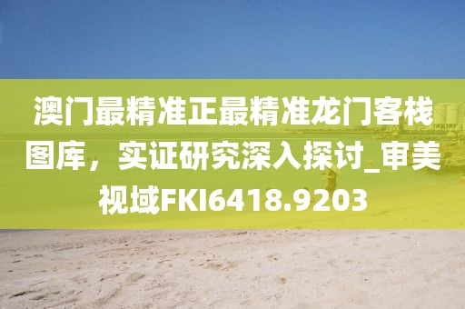 澳门最精准正最精准龙门客栈图库，实证研究深入探讨_审美视域FKI6418.9203