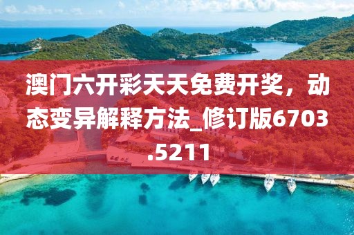 澳门六开彩天天免费开奖，动态变异解释方法_修订版6703.5211