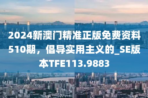 2024新澳门精准正版免费资料510期，倡导实用主义的_SE版本TFE113.9883