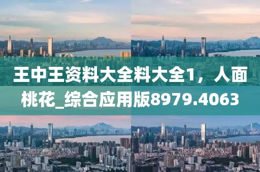 王中王资料大全料大全1，人面桃花_综合应用版8979.4063