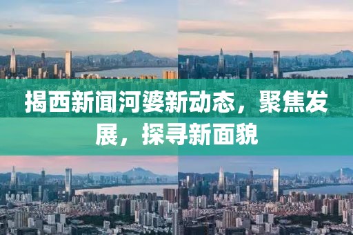 揭西新闻河婆新动态，聚焦发展，探寻新面貌