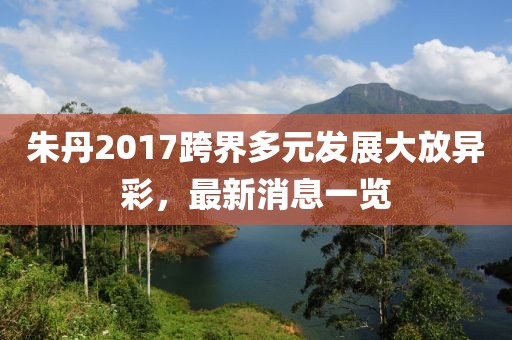 朱丹2017跨界多元发展大放异彩，最新消息一览