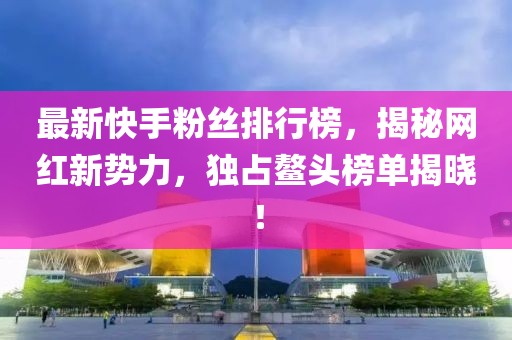 最新快手粉丝排行榜，揭秘网红新势力，独占鳌头榜单揭晓！