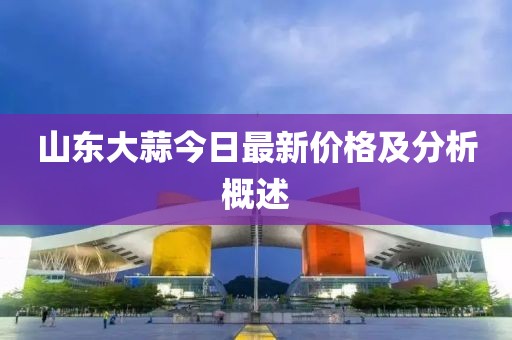 山东大蒜今日最新价格及分析概述