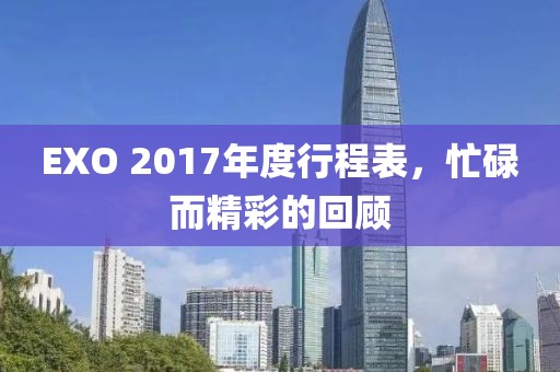 EXO 2017年度行程表，忙碌而精彩的回顾