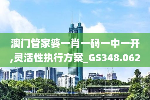 澳门管家婆一肖一码一中一开,灵活性执行方案_GS348.062