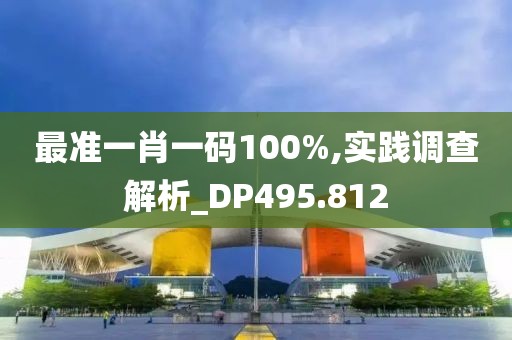 最准一肖一码100%,实践调查解析_DP495.812
