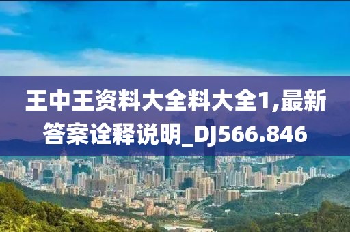 王中王资料大全料大全1,最新答案诠释说明_DJ566.846