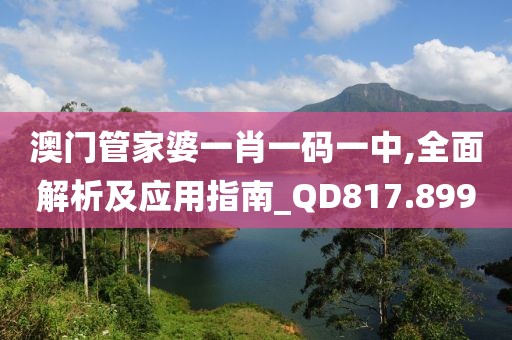 澳门管家婆一肖一码一中,全面解析及应用指南_QD817.899