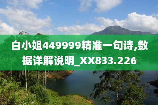 白小姐449999精准一句诗,数据详解说明_XX833.226