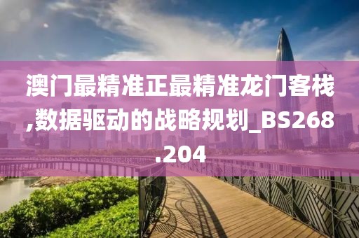 澳门最精准正最精准龙门客栈,数据驱动的战略规划_BS268.204
