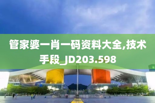 管家婆一肖一码资料大全,技术手段_JD203.598
