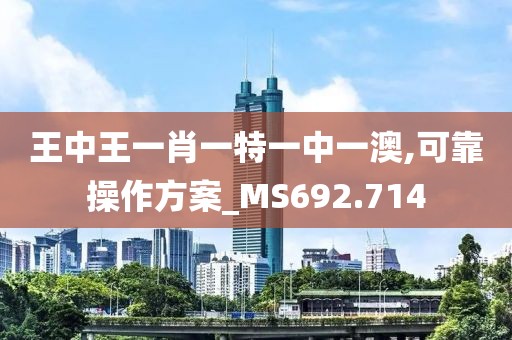 王中王一肖一特一中一澳,可靠操作方案_MS692.714