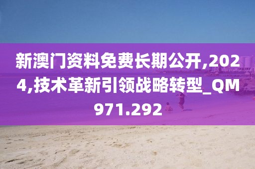 新澳门资料免费长期公开,2024,技术革新引领战略转型_QM971.292