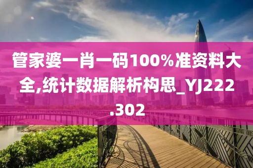 管家婆一肖一码100%准资料大全,统计数据解析构思_YJ222.302