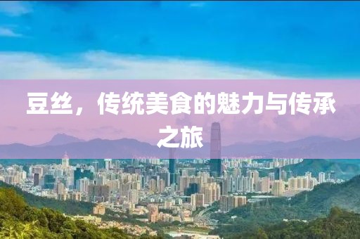 豆丝，传统美食的魅力与传承之旅