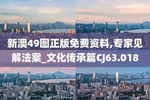 新澳49图正版免费资料,专家见解法案_文化传承篇CJ63.018