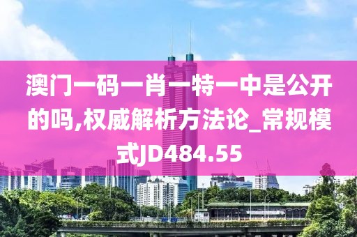 澳门一码一肖一特一中是公开的吗,权威解析方法论_常规模式JD484.55