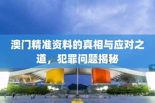 澳门精准资料的真相与应对之道，犯罪问题揭秘