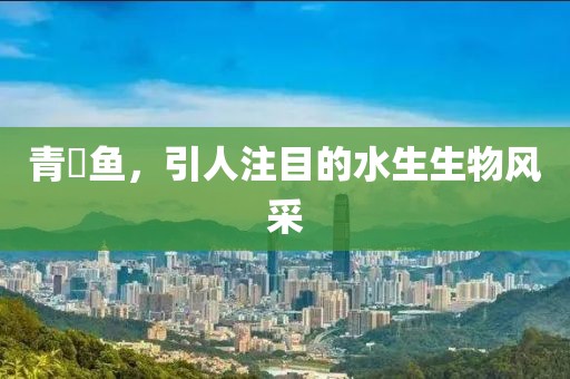 青鳉鱼，引人注目的水生生物风采