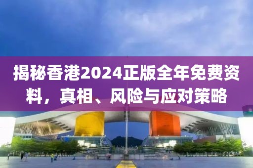 揭秘香港2024正版全年免费资料，真相、风险与应对策略