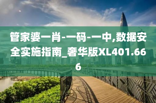 管家婆一肖-一码-一中,数据安全实施指南_奢华版XL401.666