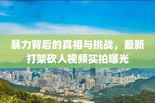 暴力背后的真相与挑战，最新打架砍人视频实拍曝光