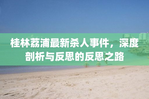 桂林荔浦最新杀人事件，深度剖析与反思的反思之路