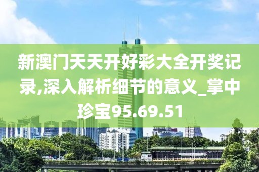 新澳门天天开好彩大全开奖记录,深入解析细节的意义_掌中珍宝95.69.51