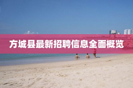 方城县最新招聘信息全面概览