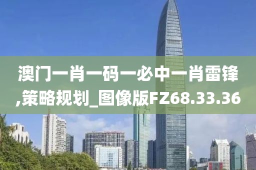 澳门一肖一码一必中一肖雷锋,策略规划_图像版FZ68.33.36