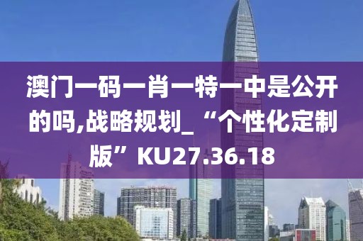 澳门一码一肖一特一中是公开的吗,战略规划_“个性化定制版”KU27.36.18